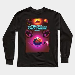 Parody Alien Design- The Truth is Not Out There (Burp!) Long Sleeve T-Shirt